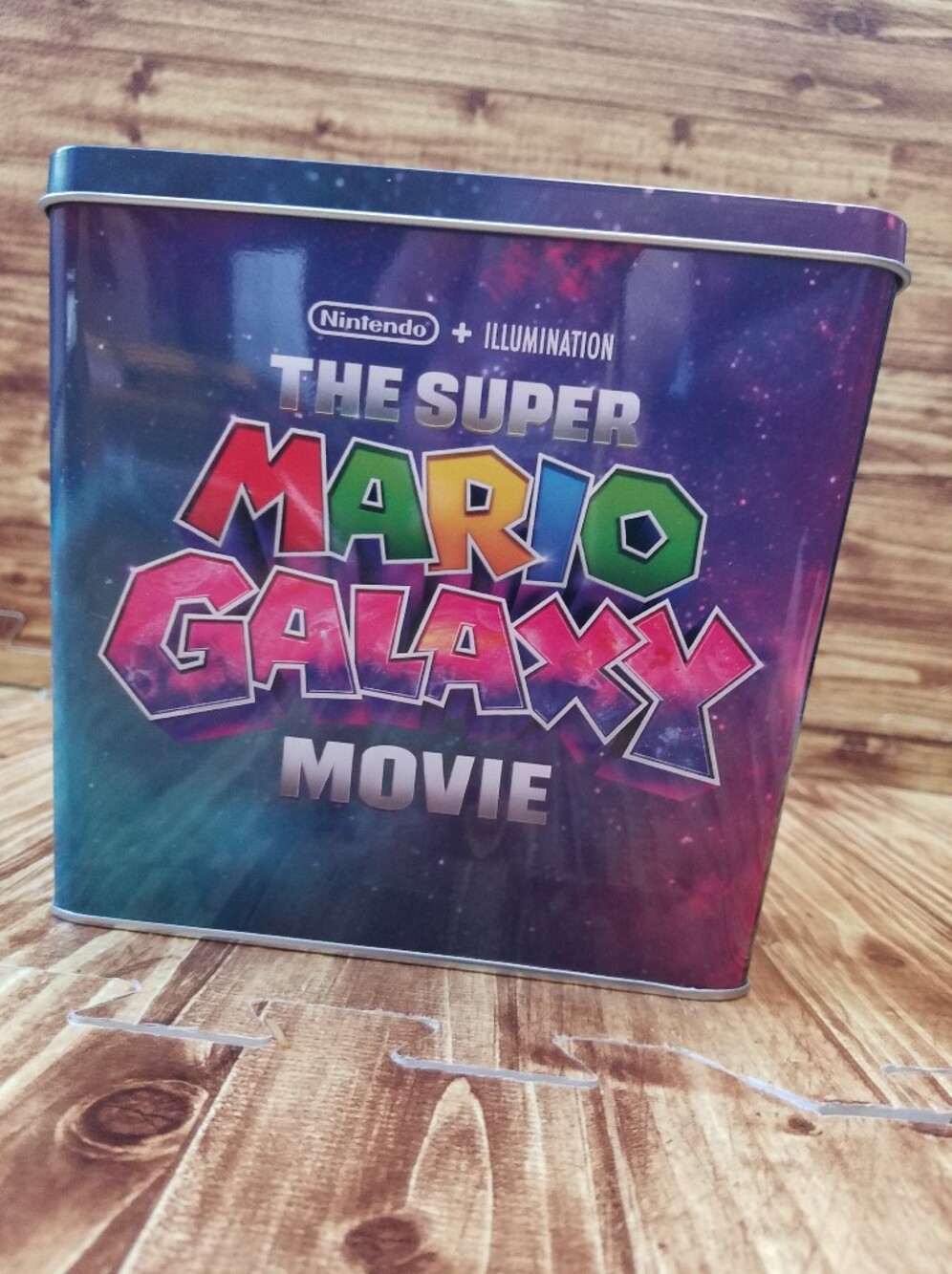 Nintendo Super Mario Galaxy Movie Theater Popcorn Bucket Tin Box Zinc Party
